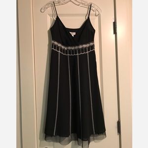 Loft Black Spaghetti-Strap Cocktail Dress